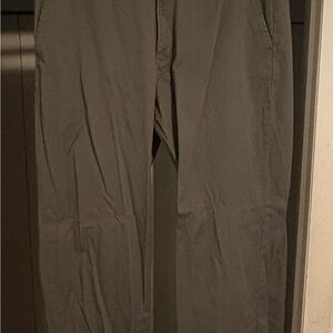 Chaps Gray Chinos Straight-Leg Cotton Blend